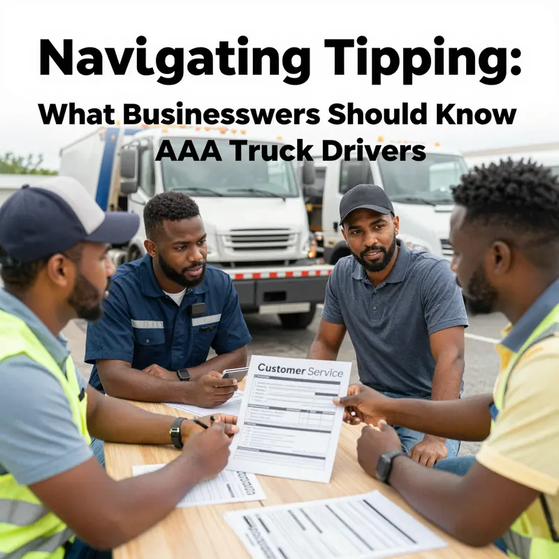 A business owner contemplating the appropriate tip for a tow truck service after a breakdown.