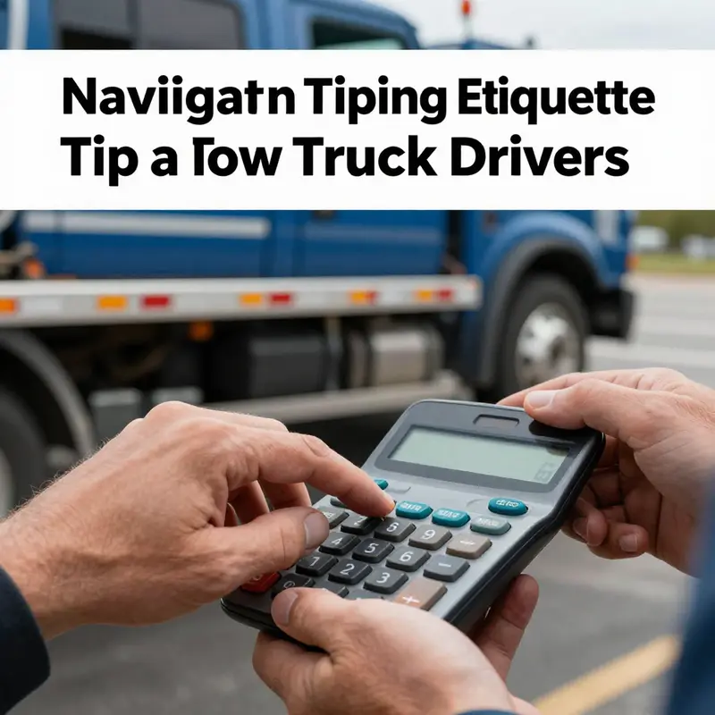 A tow truck driver ready to assist, highlighting the importance of tipping for quality service.