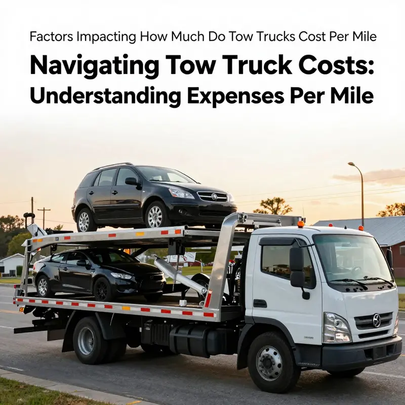 Cost components of towing services including base fees and per-mile charges.