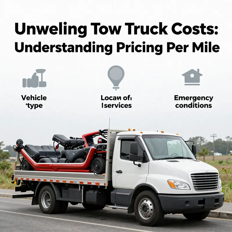 A breakdown of typical towing costs illustrating base fees and per-mile rates.
