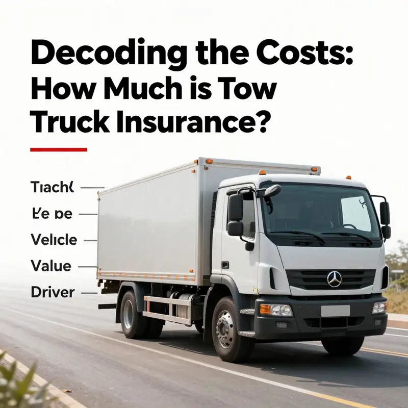 An infographic illustrating average costs of tow truck insurance, highlighting essential coverage types.