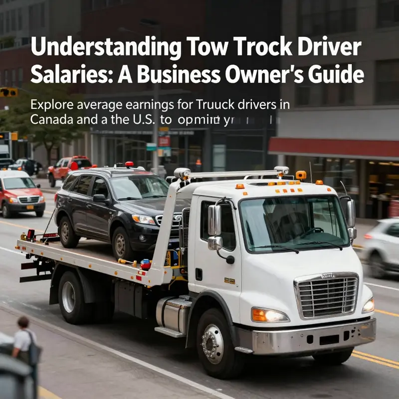A vibrant tow truck operating in an urban setting, symbolizing the diverse scenarios that influence tow truck driver salaries.