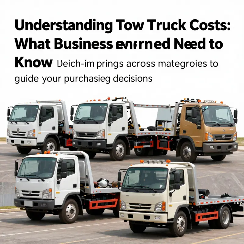 A collection of different types of tow trucks arranged side by side, highlighting their distinct features and uses.