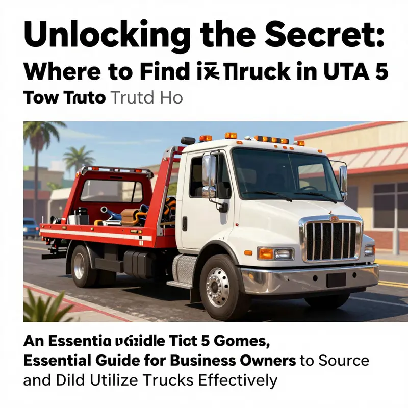 An illustration showcasing a tow truck in GTA 5, conveying its significance for strategic gameplay.