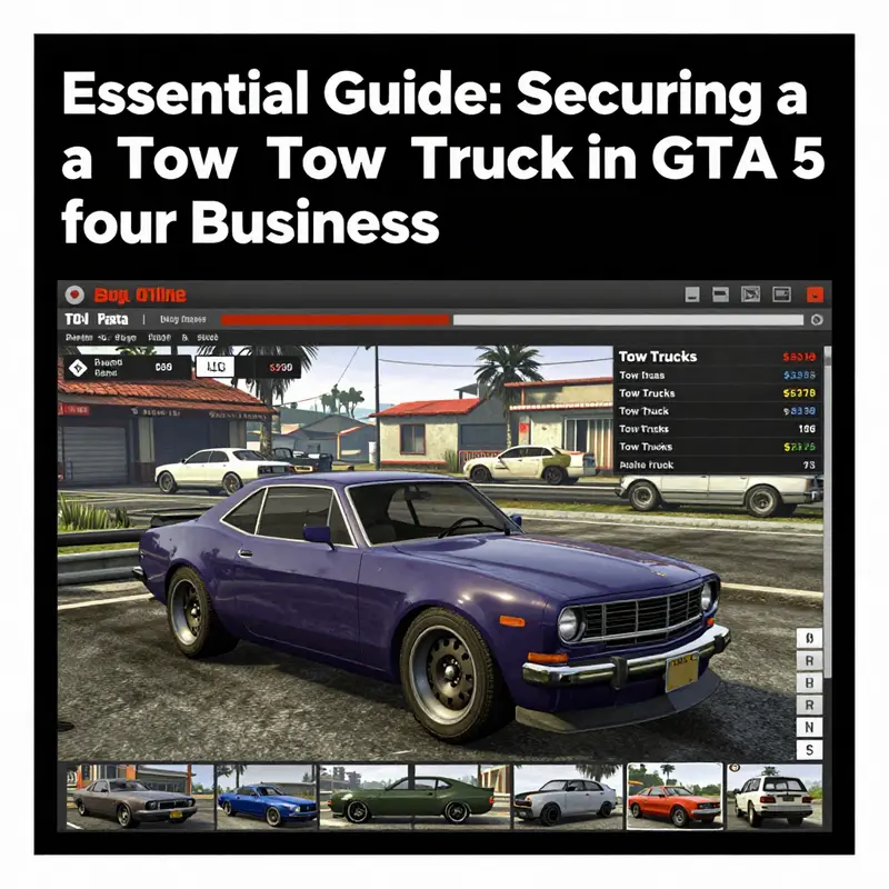 Explore various dealership options for purchasing a tow truck in GTA Online.