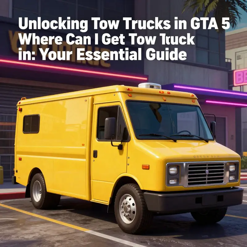 A Tow Truck available for purchase at the GTA Online Vehicle Dealership.