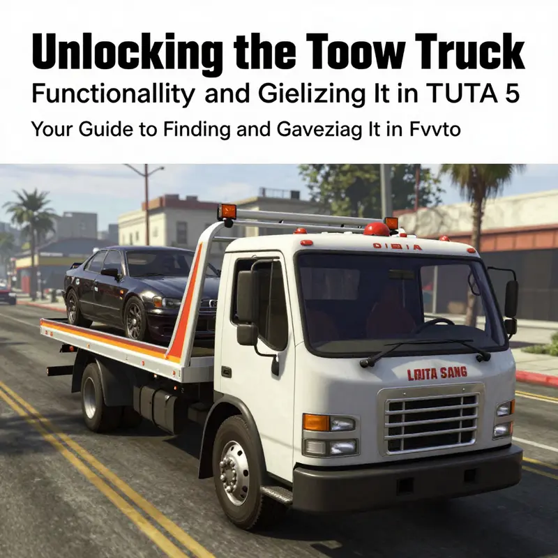 The FIB Headquarters, featuring a tow truck ready for players to utilize.