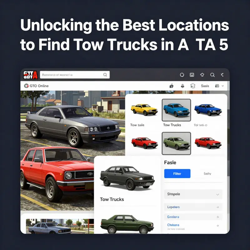 Find Tow Trucks at prominent towing companies and repair shops in Los Santos.