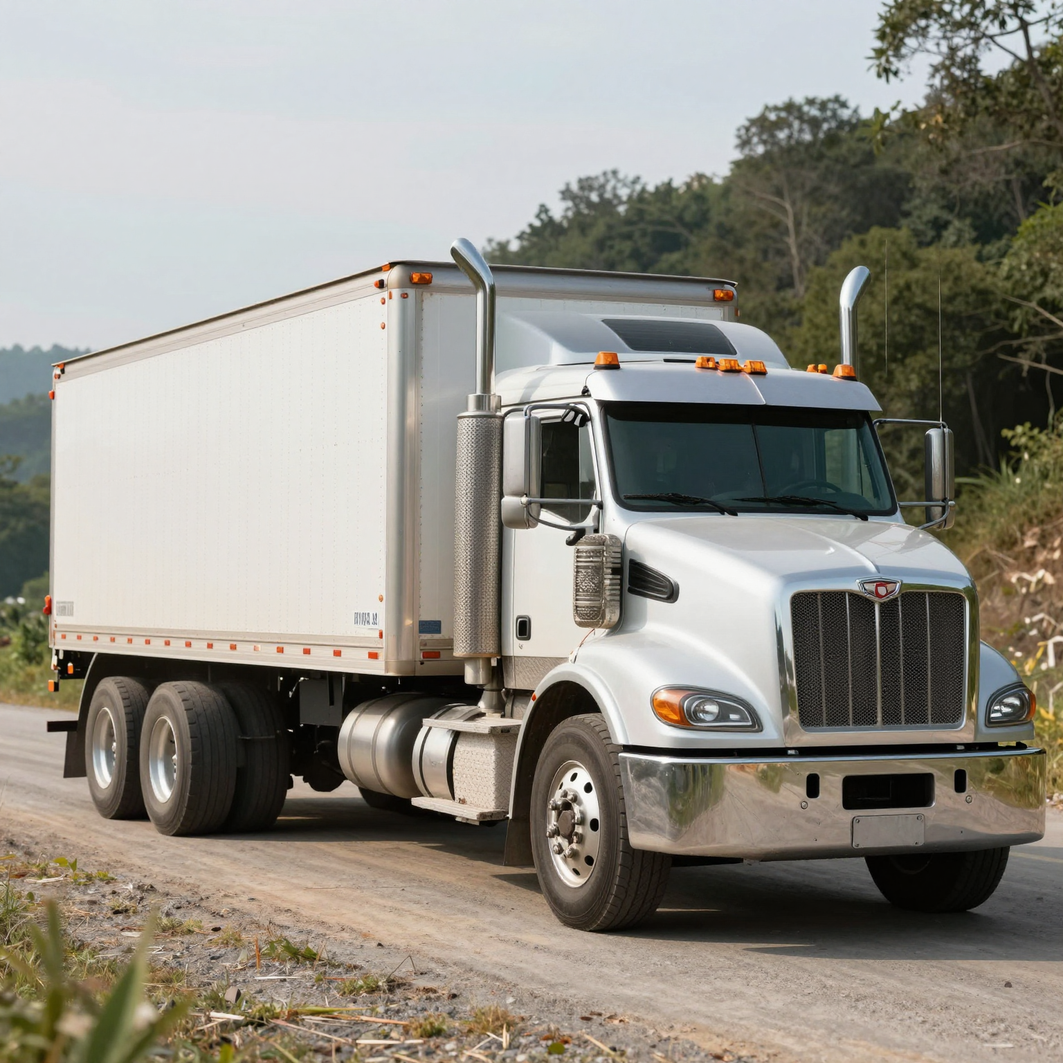 Half-ton truck towing a trailer