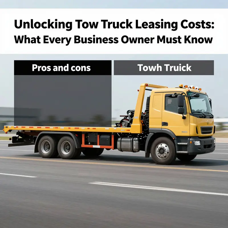 A lineup of tow trucks available for lease, illustrating the range of options for business owners.