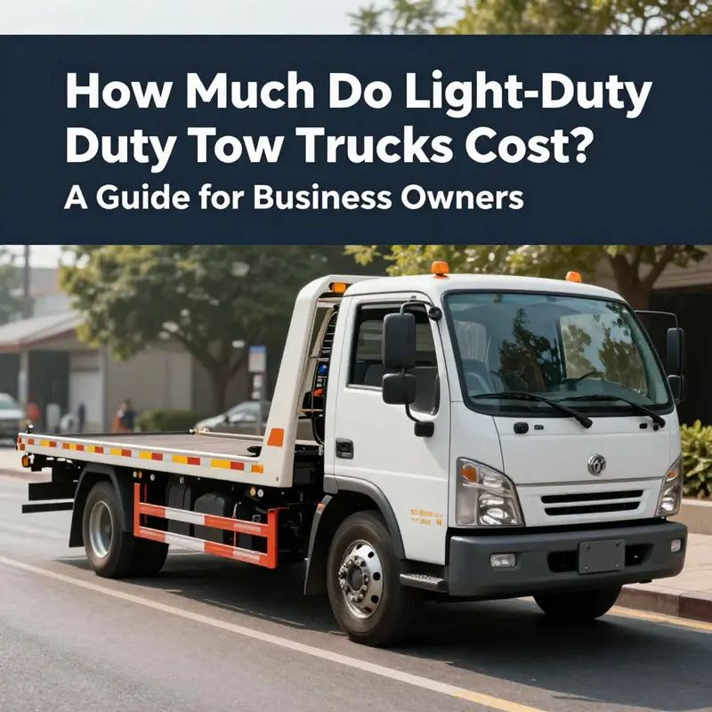 A well-maintained light-duty tow truck ready for roadside assistance.