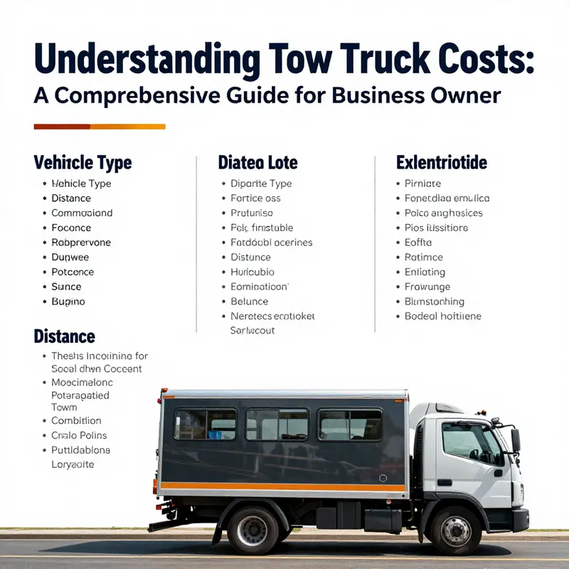 Infographic depicting the cost breakdown for local towing services based on vehicle type and distance.