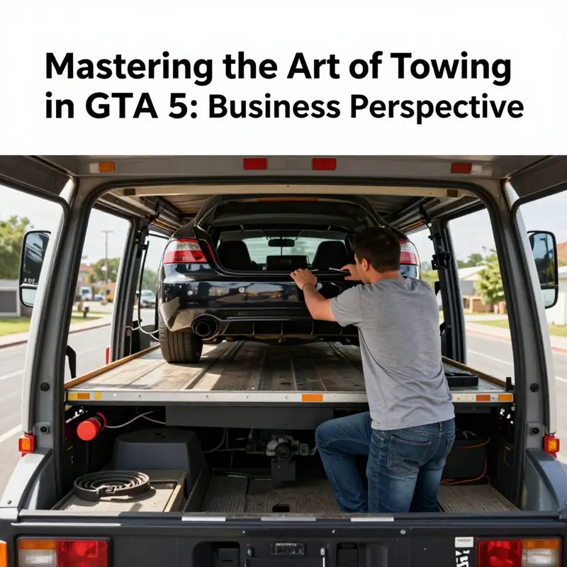 Locating and entering a tow truck in GTA 5, a crucial first step for efficient towing.