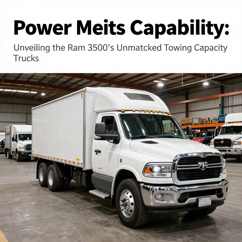 The Ram 3500 showcasing its powerful towing capacity on a construction site.