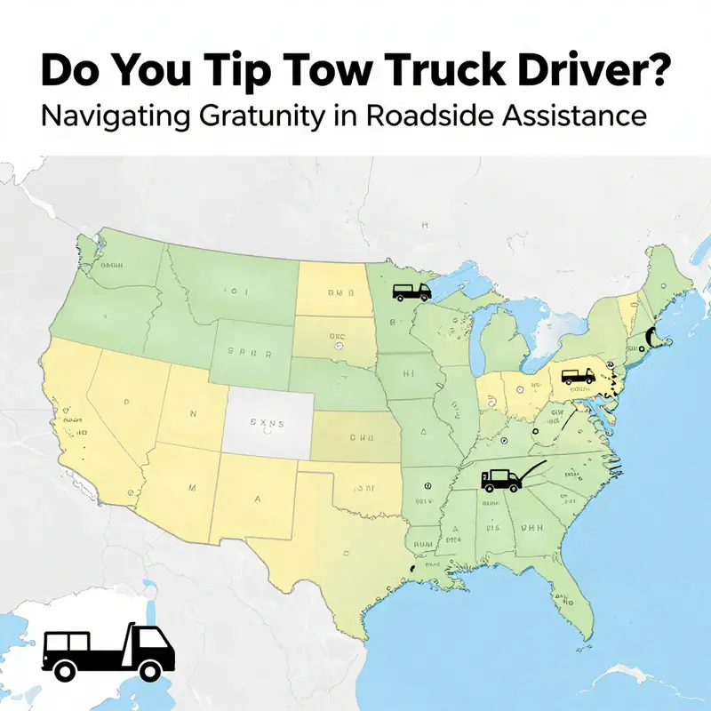A tow truck driver providing assistance, showcasing common practices in tipping.