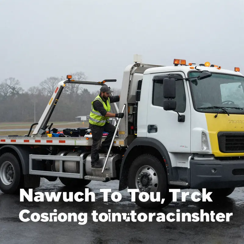A tow truck driver provides professional service during an emergency, emphasizing the importance of tipping.