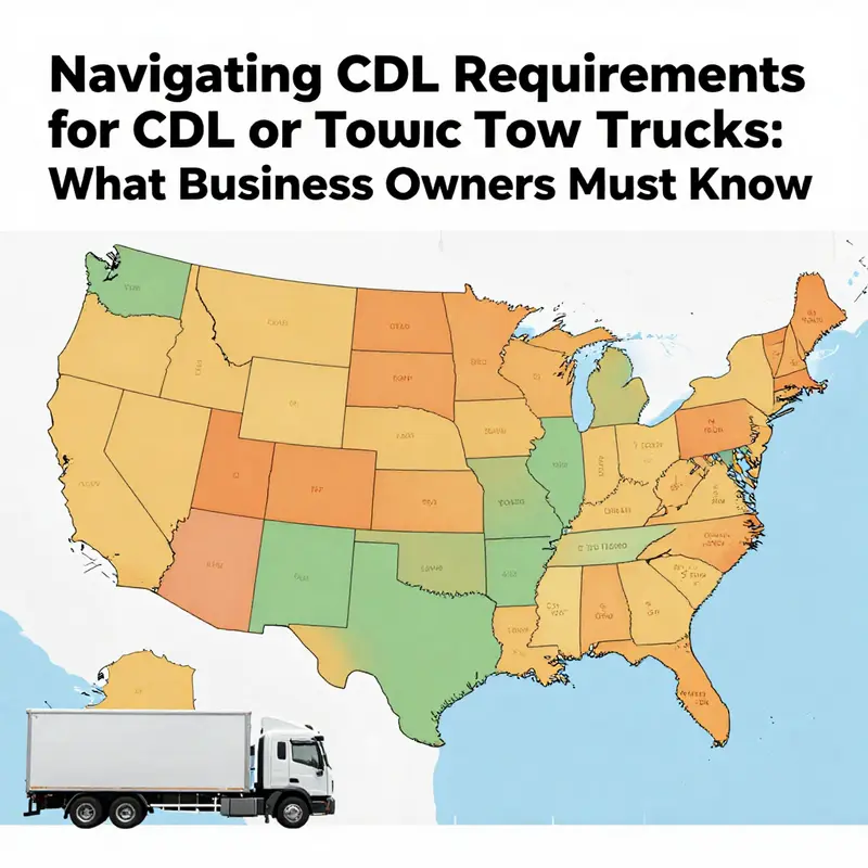 A tow truck illustrating federal CDL weight requirements crucial for operators.