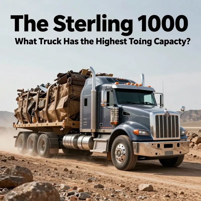 The Sterling 1000 demonstrates its unmatched towing capacity by hauling significant cargo across challenging terrains.