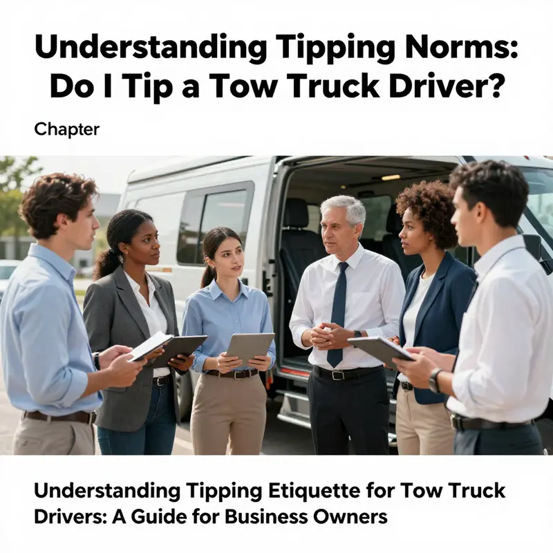 A tow truck driver exemplifying exceptional service to a stranded driver.