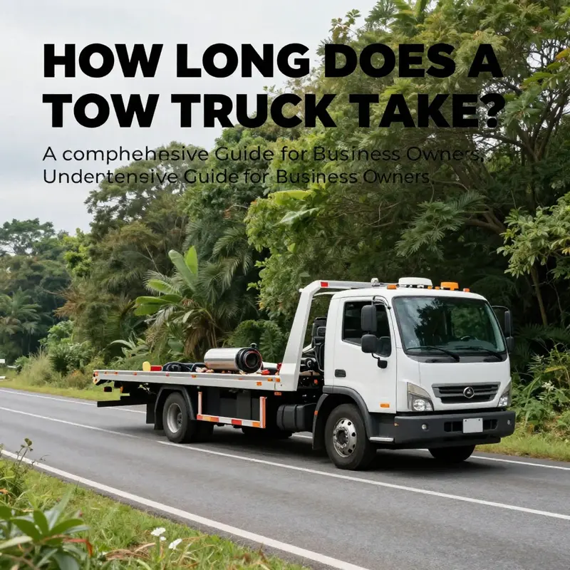 A tow truck actively towing a vehicle, illustrating the commitment to fast and dependable service.