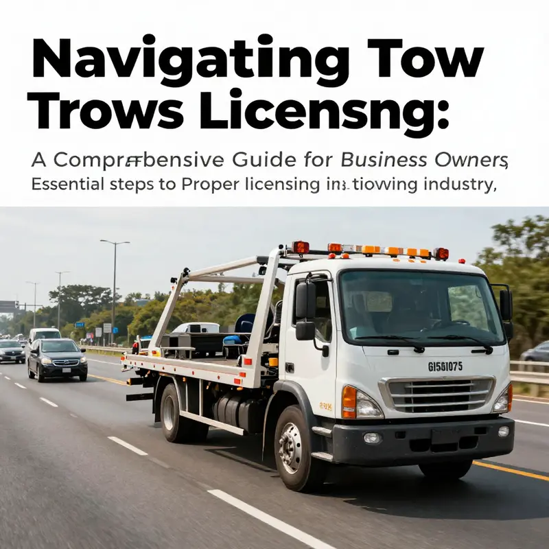 A tow truck operating on a highway, illustrating the need for legal compliance in towing.