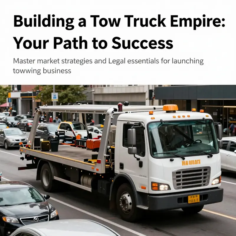A tow truck working in a city environment, symbolizing the operational aspects of a towing business.
