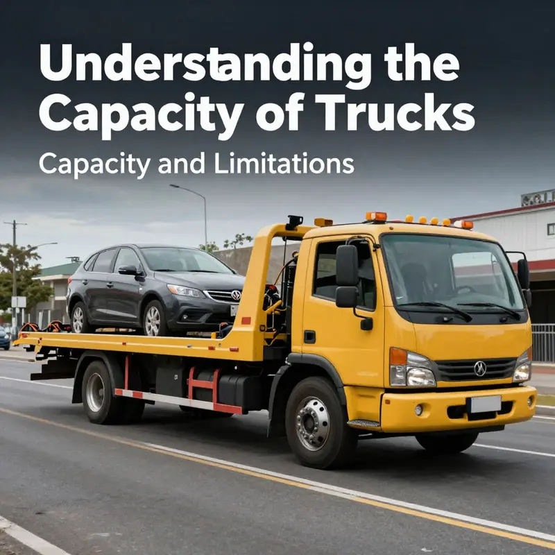 A heavy-duty tow truck demonstrating its towing capacity while on an urban street.