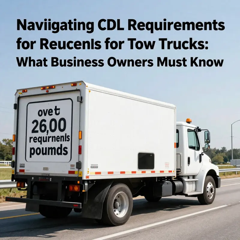 A tow truck illustrating federal CDL weight requirements crucial for operators.