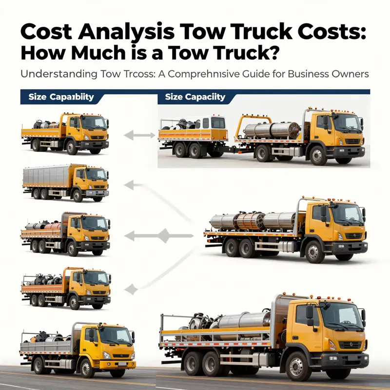 An infographic showing tow truck pricing based on capacity.