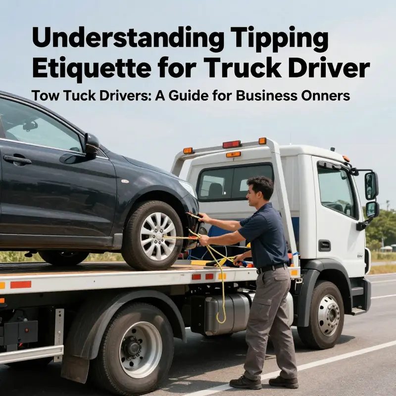 A tow truck driver exemplifying exceptional service to a stranded driver.