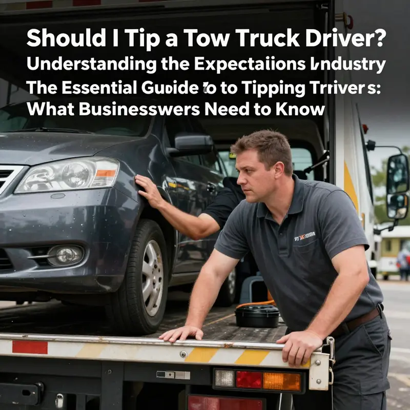 A tow truck driver providing prompt assistance during an emergency situation.