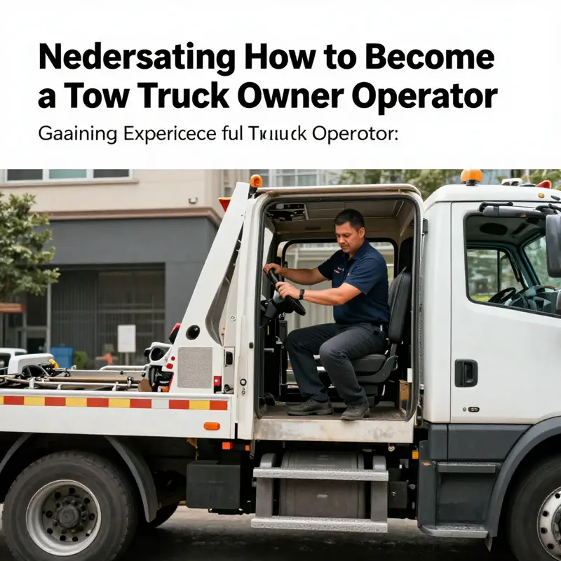 A tow truck driver demonstrating hands-on experience is crucial for understanding operations and customer service.