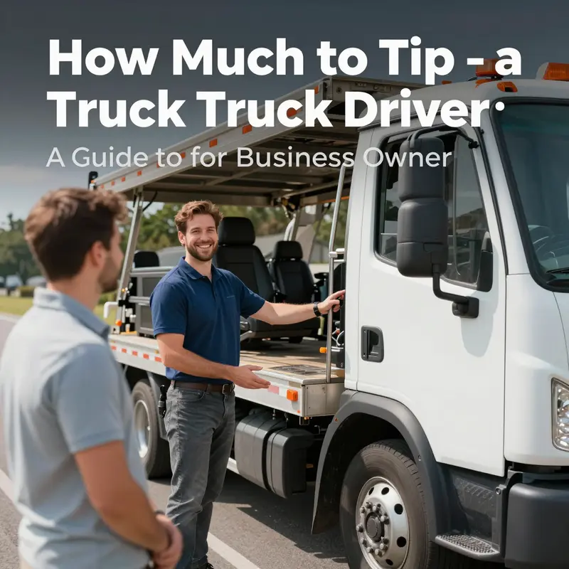 A friendly interaction between a tow truck driver and a customer emphasizing the importance of professional service.