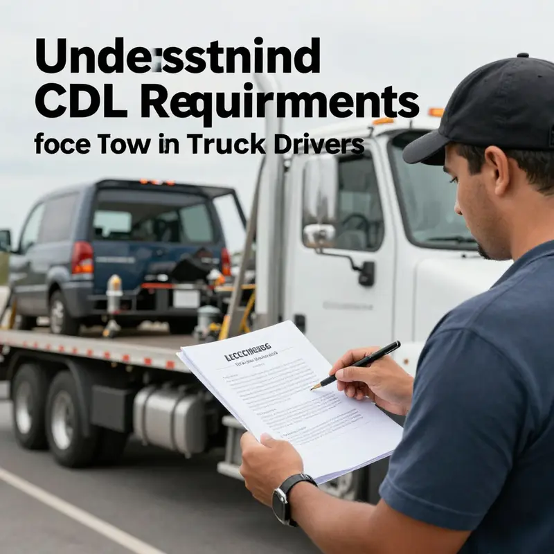 A tow truck driver reviewing CDL requirements to understand their legal obligations.