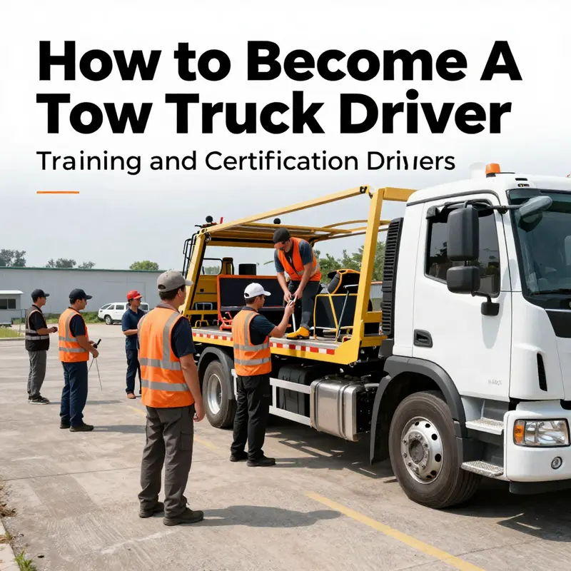 A tow truck driver reviewing their licensing requirements amidst towing equipment.