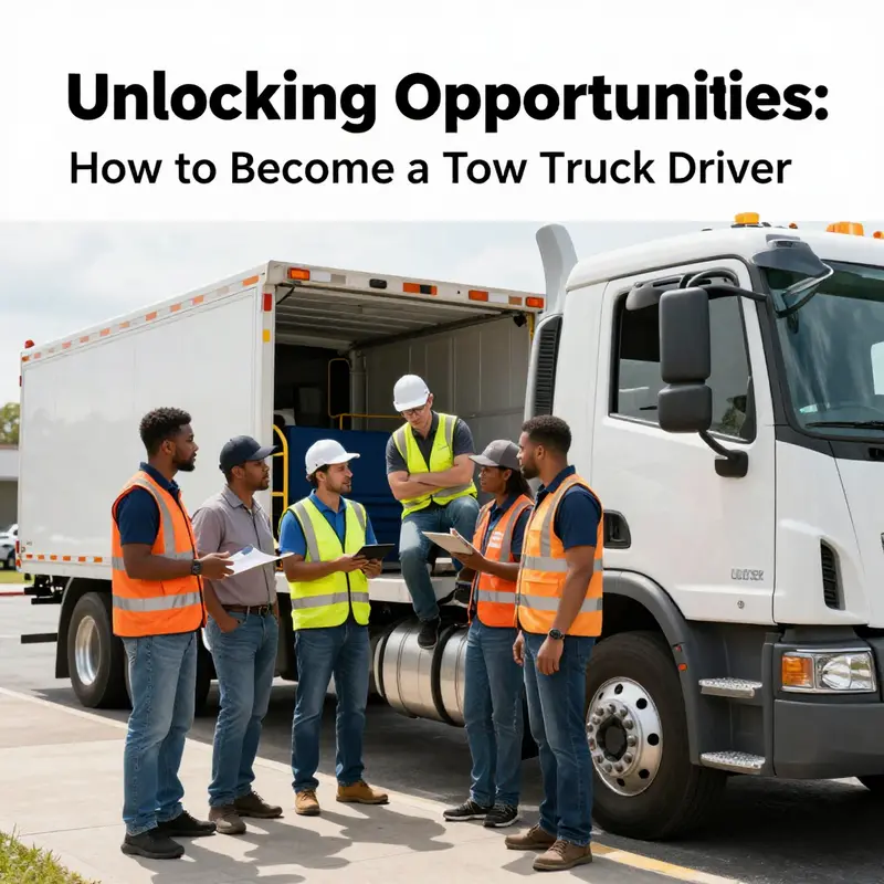 A prospective tow truck driver prepares for their CDL exam, highlighting the academic requirements for entering the profession.
