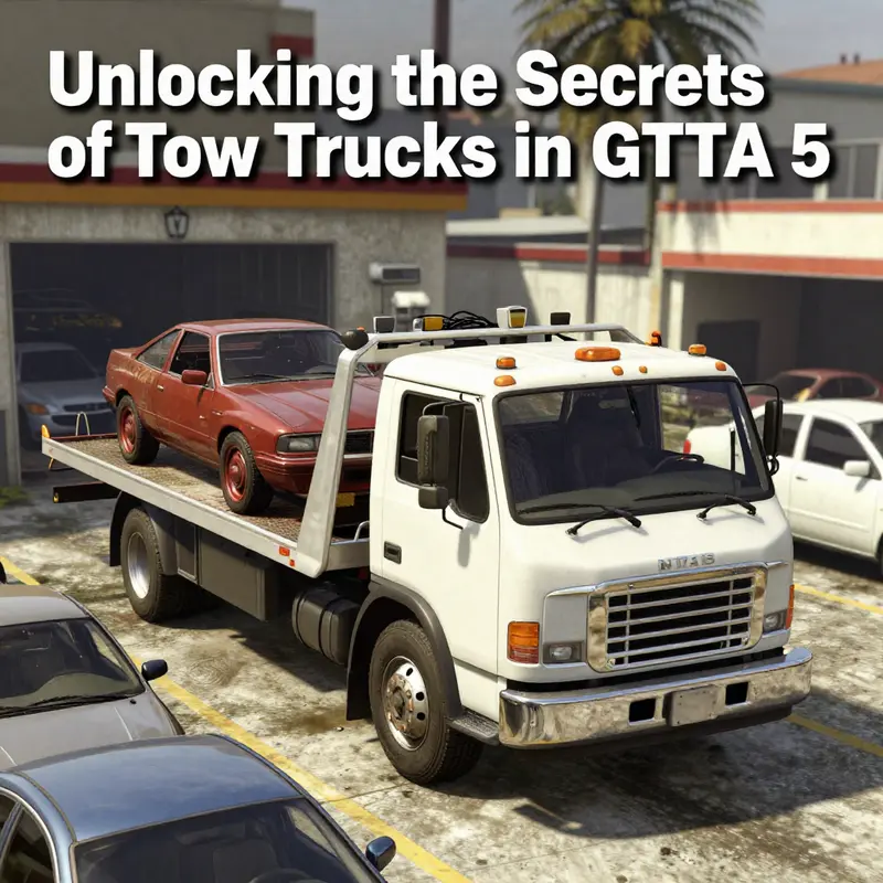 The iconic Tow Truck Garage in La Puerta, an essential hub for all towing operations in GTA 5.