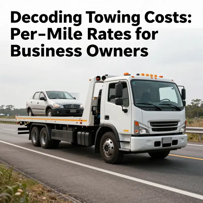 A photo of a tow truck on a highway, illustrating the importance of being prepared for towing services.