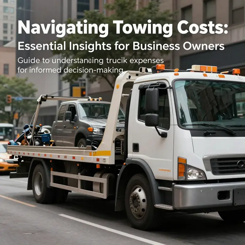 Image of a tow truck responding to a roadside incident in an urban environment, highlighting the significance of towing in business operations.
