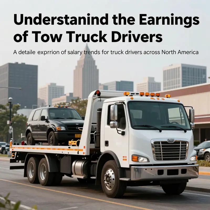 A tow truck amidst a city, representing the vital services provided by tow truck drivers.