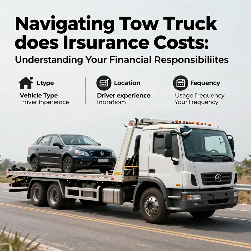 Factors influencing tow truck insurance costs, including vehicle type and driver experience.