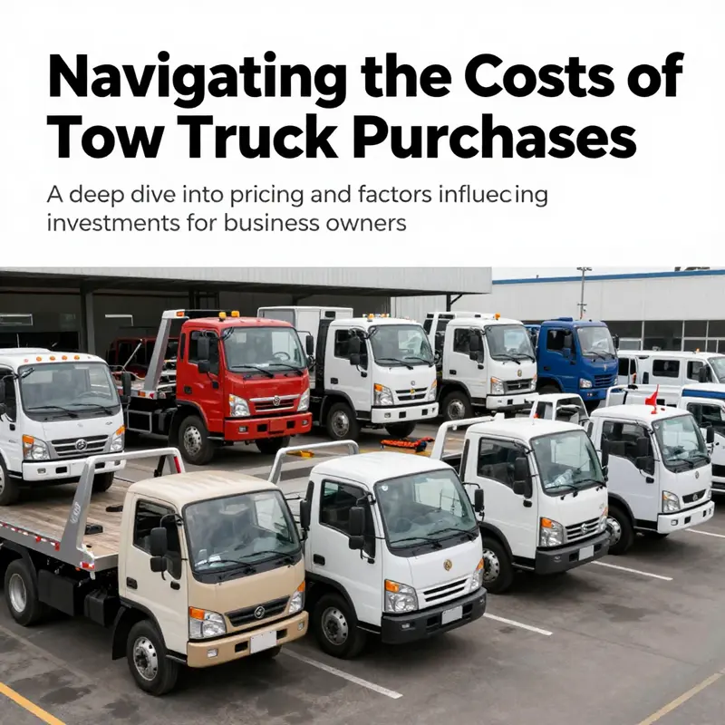 A diverse collection of tow trucks showcasing both new and used models at a dealership.