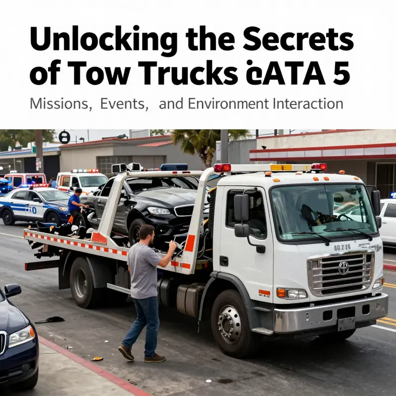 The iconic Tow Truck Garage in La Puerta, an essential hub for all towing operations in GTA 5.