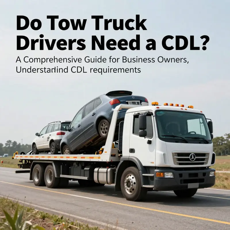 A tow truck working on the roadside, emphasizing the professional and safe operation of towing services.