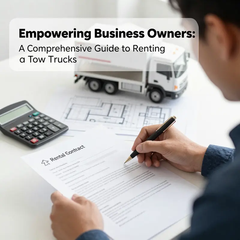 A business owner assesses the rental agreement for a tow truck to enhance operational capabilities.