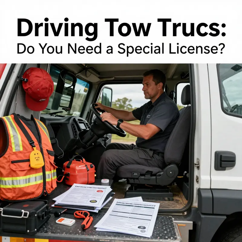 Understanding the legal requirements for operating a tow truck under various licensing regulations.