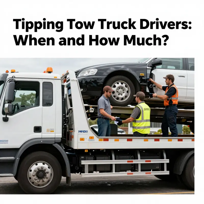 A tow truck being used to assist a broken-down car, showcasing the professionalism of the towing service.