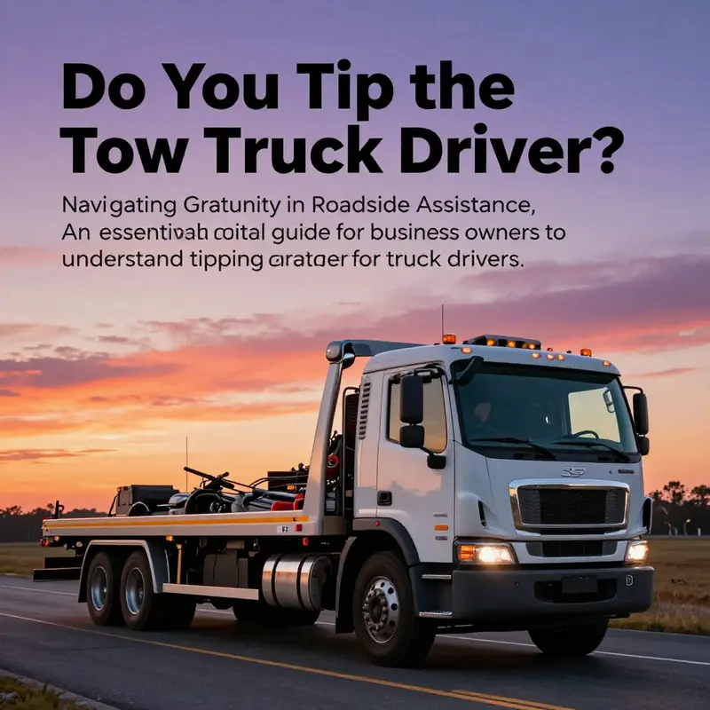 A tow truck on the road at sunset, representing reliability and readiness for roadside assistance.