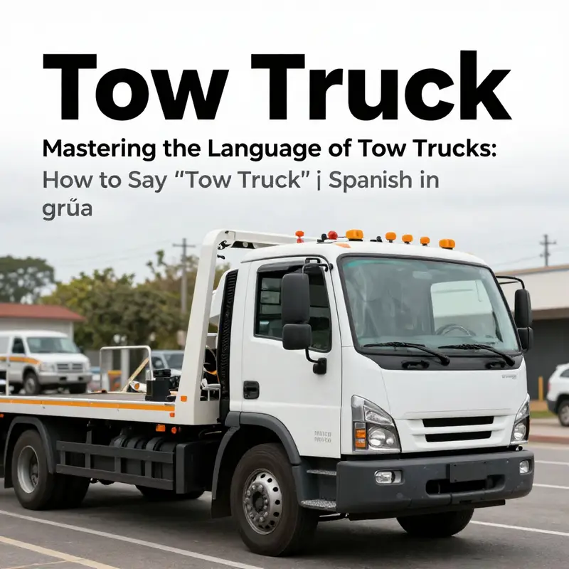 Understanding essential vocabulary related to tow trucks.