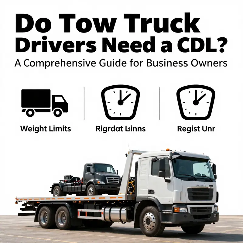 Comparison of tow truck sizes, demonstrating variations that influence CDL requirements.